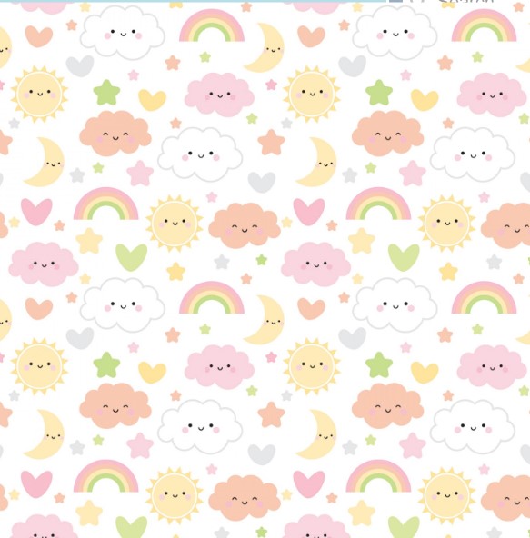 Baby Girl Sweet Dreams White Flannel by Riley Blake Designs