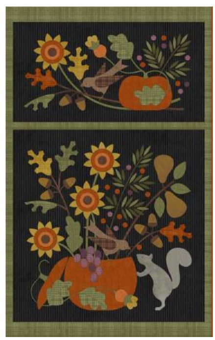 Autumn Harvest Flannel Fabric Panel from Maywood Designs