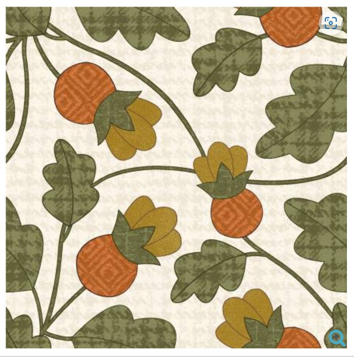 Autumn Harvest Pumpkin Vine flannel by Maywood Studios