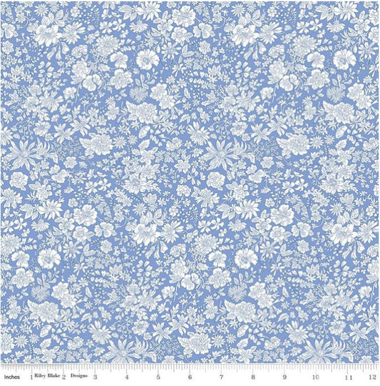 Emily Belle Marine Blue Floral Fabric by Riley Blake Designs